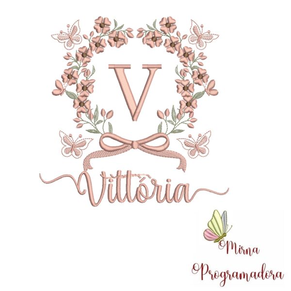 Matriz de Bordado Nome Vittória