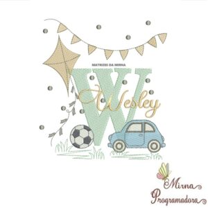 Matriz de Bordado Nome Wesley