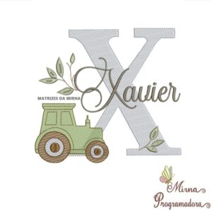 Matriz de Bordado Nome Xavier