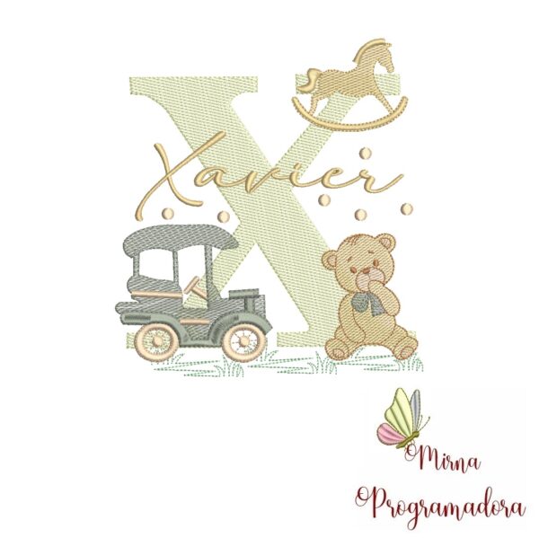 Matriz de Bordado Nome Xavier
