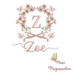 Matriz de Bordado Nome Zoe