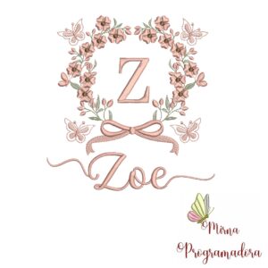 Matriz de Bordado Nome Zoe