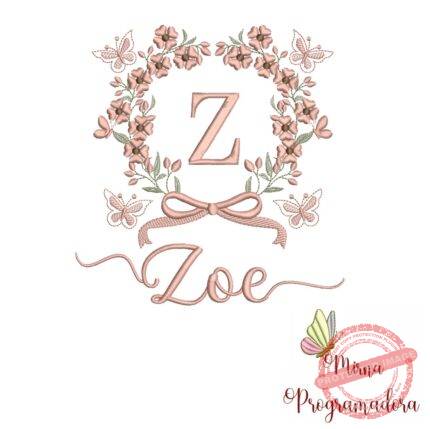 Matriz de Bordado Nome Zoe