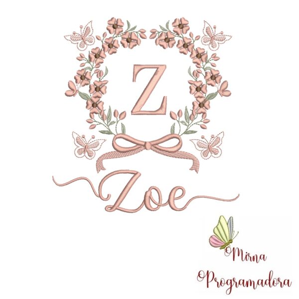 Matriz de Bordado Nome Zoe