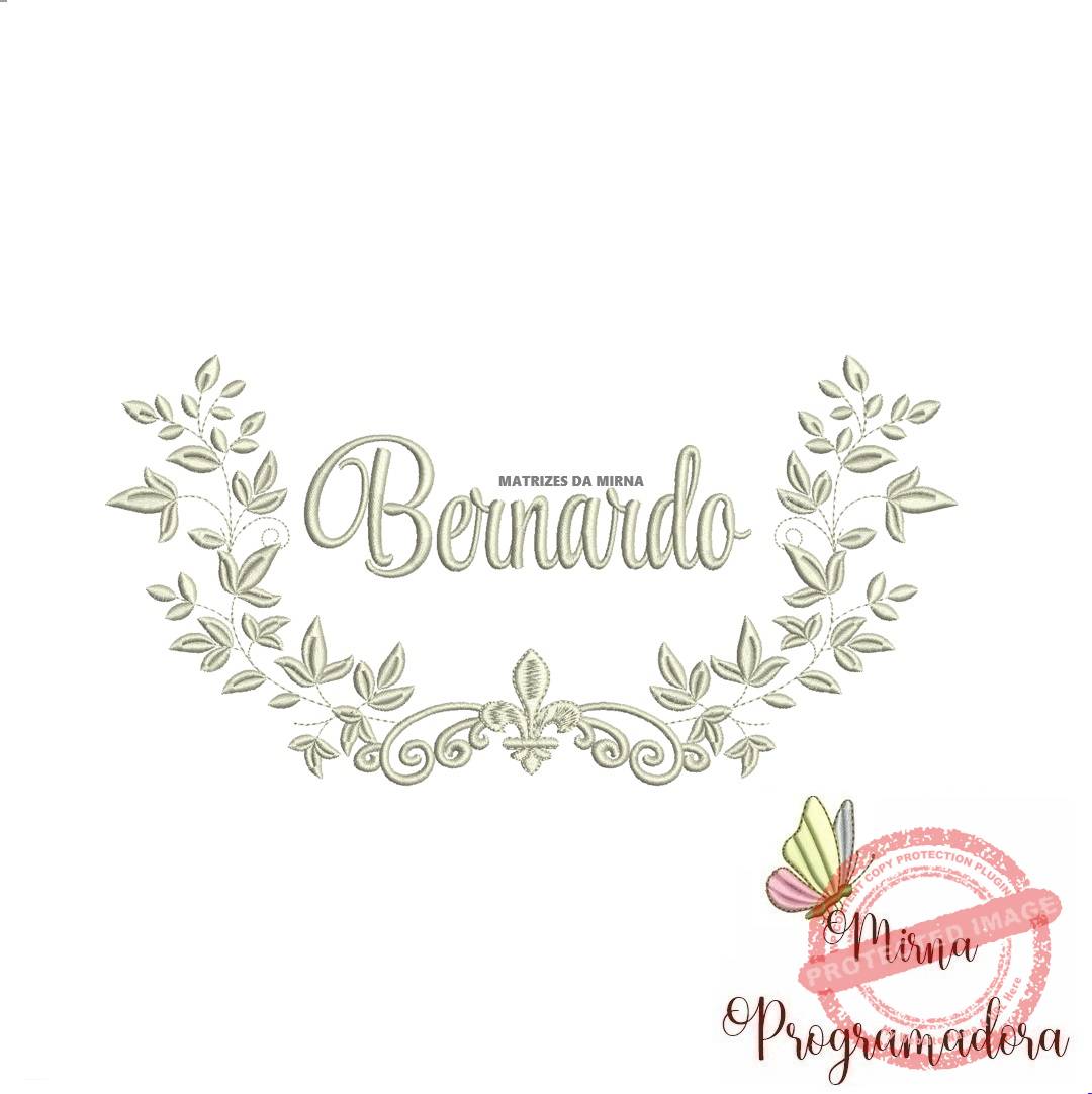 matriz de bordado Bernardo Matriz de Bordado Moldura Raminho Nome Bernardo - Imagem 1