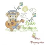 Matriz de Bordado Cenário Ursinho Violão Luís Henrique