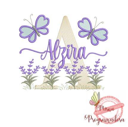 Matriz de Bordado Jardim Lavanda Alzira