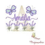 Matriz de Bordado Jardim Lavanda Amália