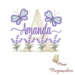 Matriz de Bordado Jardim Lavanda Amanda