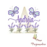Matriz de Bordado Jardim Lavanda Andréia