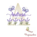 Matriz de Bordado Jardim Lavanda Andresa