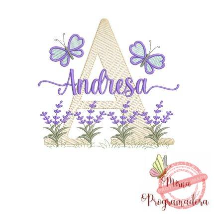 Matriz de Bordado Jardim Lavanda Andresa