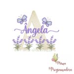 Matriz de Bordado Jardim Lavanda Ângela