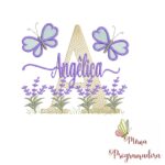 Matriz de Bordado Jardim Lavanda Angêlica