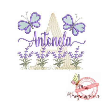 Matriz de Bordado Jardim Lavanda Antonela