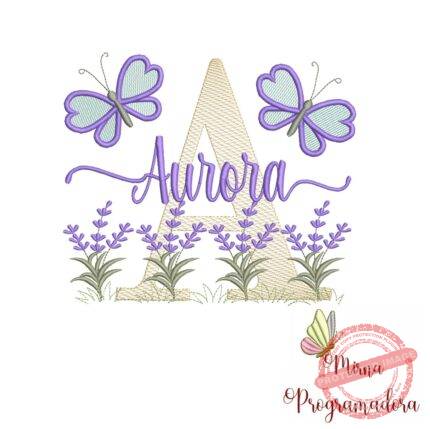 Matriz de Bordado Jardim Lavanda Aurora