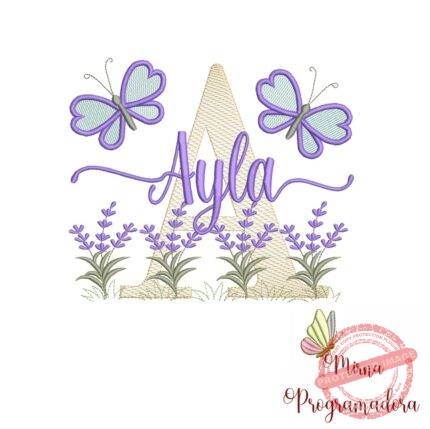 Matriz de Bordado Jardim Lavanda Ayla
