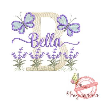 Matriz de Bordado Jardim Lavanda Bella