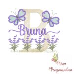 Matriz de Bordado Jardim Lavanda Bruna