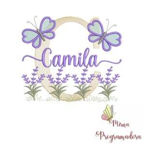Matriz de Bordado Jardim Lavanda Camila