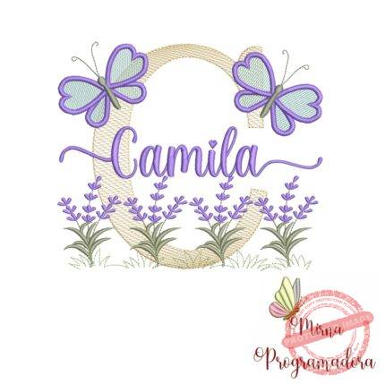 Matriz de Bordado Jardim Lavanda Camila