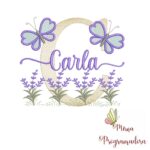 Matriz de Bordado Jardim Lavanda Carla