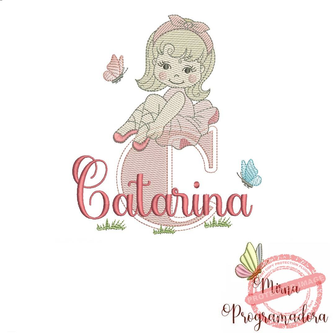 matriz de bordado catarina Matriz de Bordado Catarina bailarina - Imagem 1