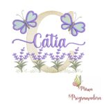 Matriz de Bordado Jardim Lavanda Cátia