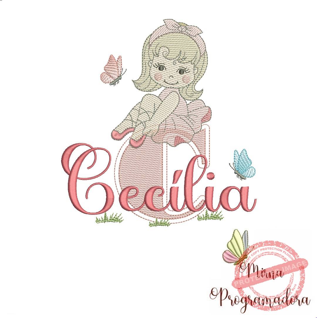 matriz de bordado cecilia Matriz de Bordado Cecília bailarina - Imagem 1