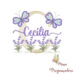 Matriz de Bordado Jardim Lavanda Cecília