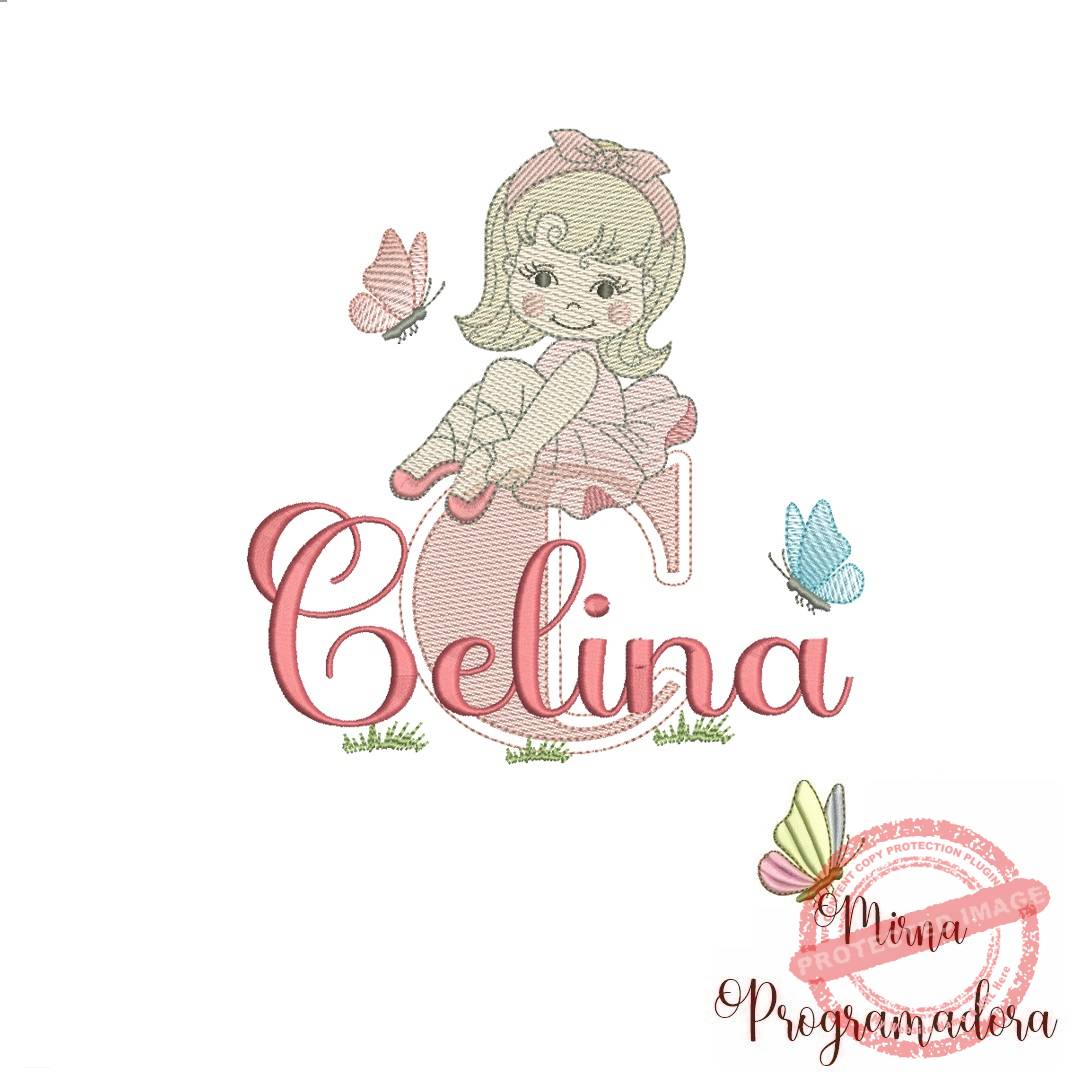 matriz de bordado celina Matriz de Bordado Celina bailarina - Imagem 1