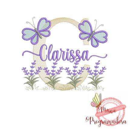 Matriz de Bordado Jardim Lavanda Clarissa