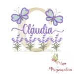 Matriz de Bordado Jardim Lavanda Cláudia