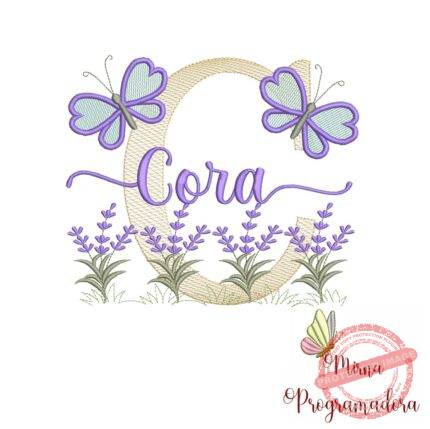Matriz de Bordado Jardim Lavanda Cora