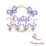 Matriz de Bordado Jardim Lavanda Cristal
