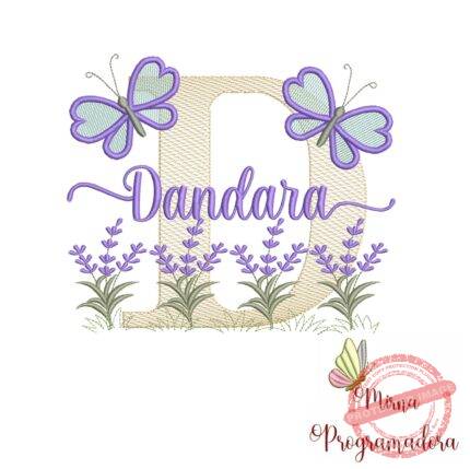 Matriz de Bordado Jardim Lavanda Dandara