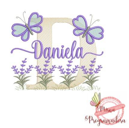 Matriz de Bordado Jardim Lavanda Daniela