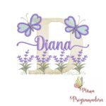 Matriz de Bordado Jardim Lavanda Diana