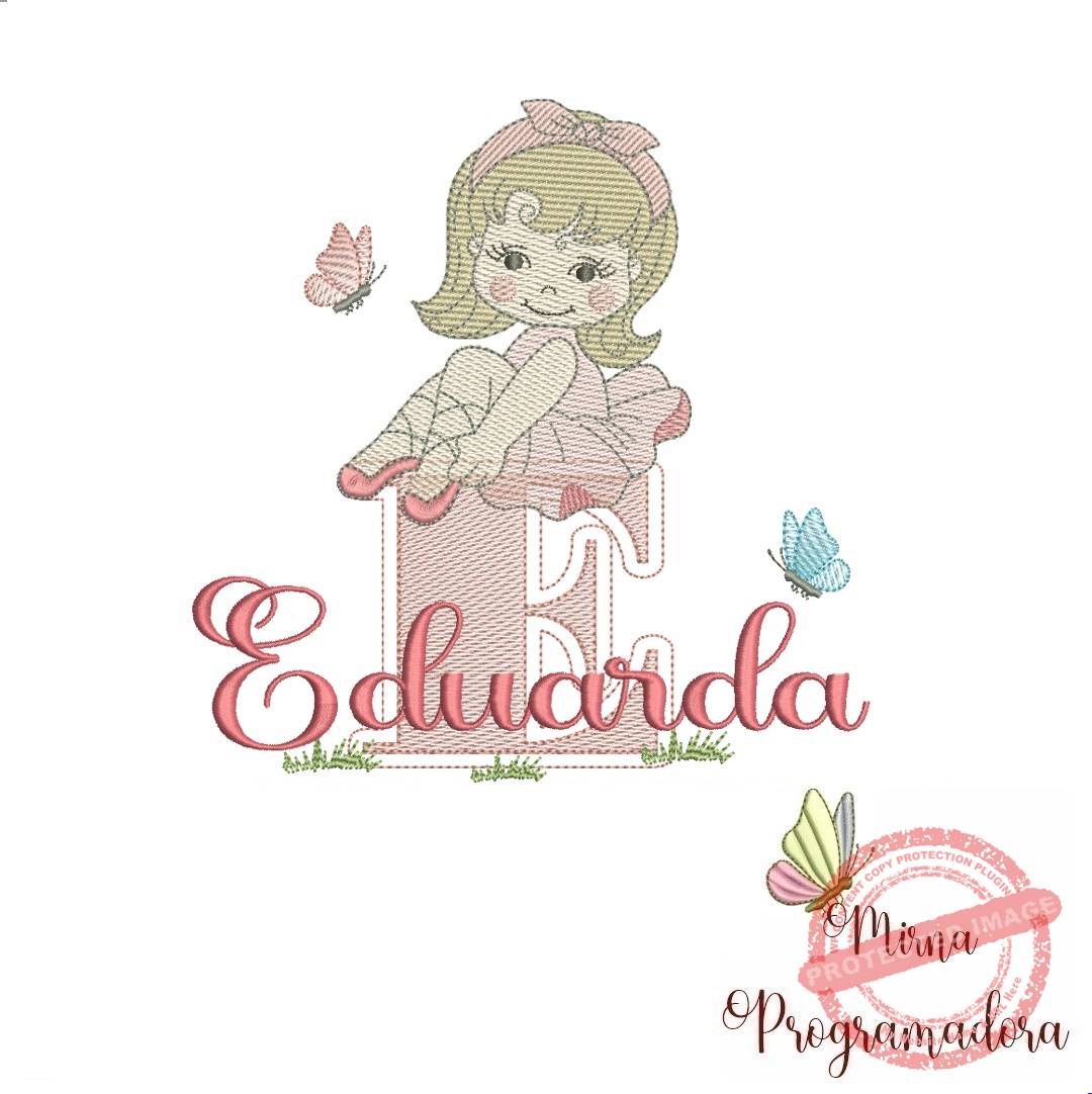 matriz de bordado eduarda Matriz de Bordado Eduarda bailarina - Imagem 1
