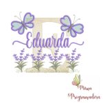 Matriz de Bordado Jardim Lavanda Eduarda
