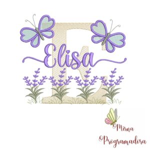 Matriz de Bordado Jardim Lavanda Elisa