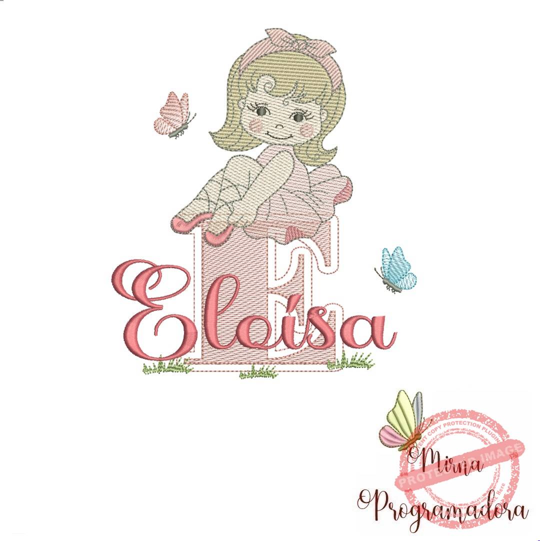 matriz de bordado eloisa Matriz de Bordado Eloísa bailarina - Imagem 1