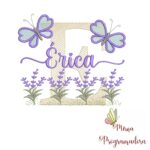 Matriz de Bordado Jardim Lavanda Érica