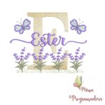 Matriz de Bordado Jardim Lavanda Ester