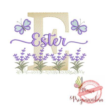 Matriz de Bordado Jardim Lavanda Ester
