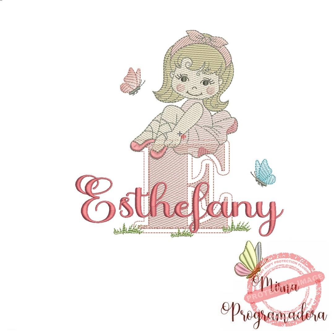 matriz de bordado esthefany Matriz de Bordado Esthefany bailarina - Imagem 1