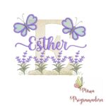 Matriz de Bordado Jardim Lavanda Esther
