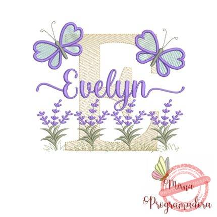 Matriz de Bordado Jardim Lavanda Evelyn