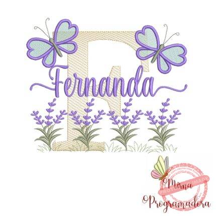 Matriz de Bordado Jardim Lavanda Fernanda