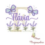 Matriz de Bordado Jardim Lavanda Flávia